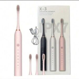 Sonic Electric Toothbrush Set in Pink